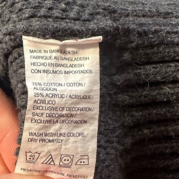 IZOD Heavy Warm 1/4 Zip Sweater Gray Red Cream 2XL - Picture 7 of 7